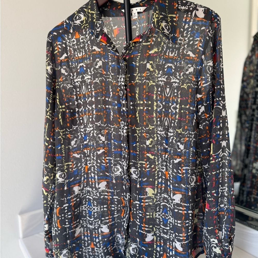 CAbi Festival Blouse Style # 129 Size Medium